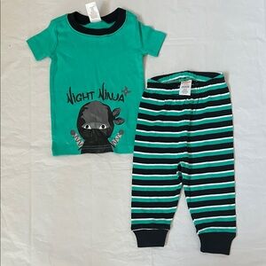 Gymboree Night Ninja Pajama Set - Teal and Black